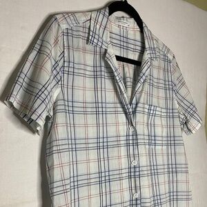 Equipment Femme Shirt / Blouse Plaid Size Small